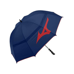 Mizuno Single Canopy Golf Umbrella – Windproof Waterproof Golf Umbrella | Blue, Black & Grey