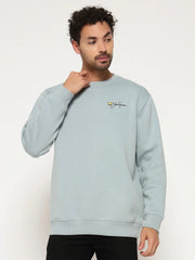 Men’s Crewneck Sweatshirt | Soft Fleece Fabric with Brushed Interior | Medium Weight-Ice Blue