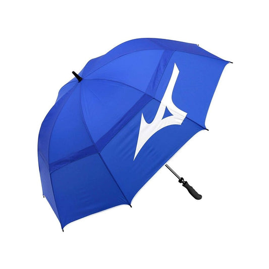 Mizuno Single Canopy Golf Umbrella – Windproof Waterproof Golf Umbrella | Blue, Black & Grey