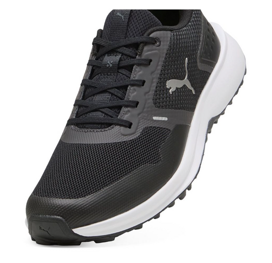 PUMA Fusion Grip 6 Spikeless Golf Shoes – Puma Black/Puma Shadow | Lightweight Breathable Golf Shoes for Men