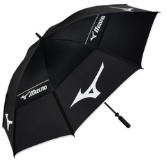 Mizuno Tour Golf Umbrella Black – Large Windproof Double Canopy Umbrella for Rain & Sun Protection