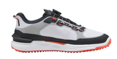 PUMA Ignite Elevate X DISC Spikeless Golf Shoes - White/Black/Orange | Waterproof Golf Shoes for Men