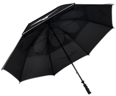 Mizuno Tour Golf Umbrella Black – Large Windproof Double Canopy Umbrella for Rain & Sun Protection
