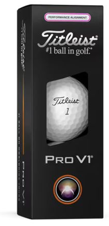 Titleist Pro V1 Performance Alignment Golf Balls – Pink Line | Tour Distance, Spin & Precision Alignment (Dozen)