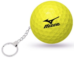 Mizuno Golf Ball Key Chain – Mini Golf Ball Keyring Accessory with Metal Chain