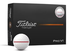 Titleist Pro V1 Performance Alignment Golf Balls – Red Line | Tour Distance, Spin & Precision Alignment (Dozen)