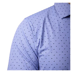 Glenmuir Men's York Golf Polo - Light Blue/White/Navy
