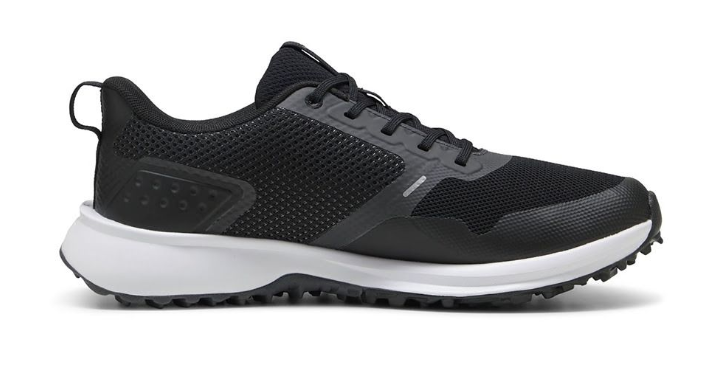 PUMA Fusion Grip 6 Spikeless Golf Shoes – Puma Black/Puma Shadow | Lightweight Breathable Golf Shoes for Men