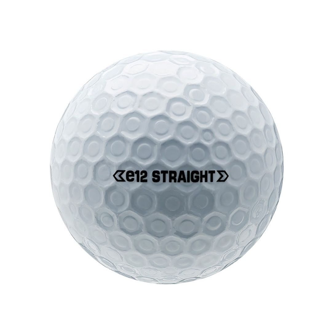 Bridgestone e12 Straight Golf Balls – 12 Ball Pack | Reduced Slice & Hook | Contact Force Dimple | MindSet Technology | Maximum Distance & Straighter Flight