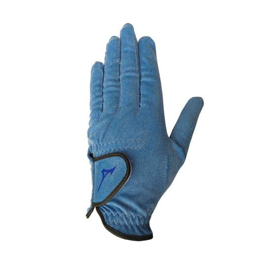 Mizuno Tashoku Suede All Weather+Wet Golf Glove - Blue | Premium Synthetic Suede Grip
