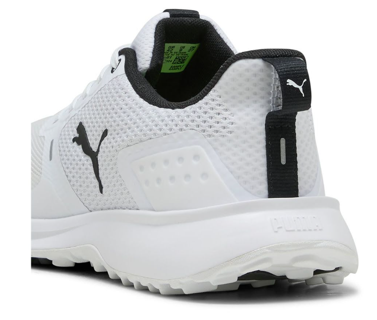 PUMA Fusion Grip 6 Spikeless Golf Shoes – Puma White/Puma Black | Lightweight Breathable Golf Shoes for Men