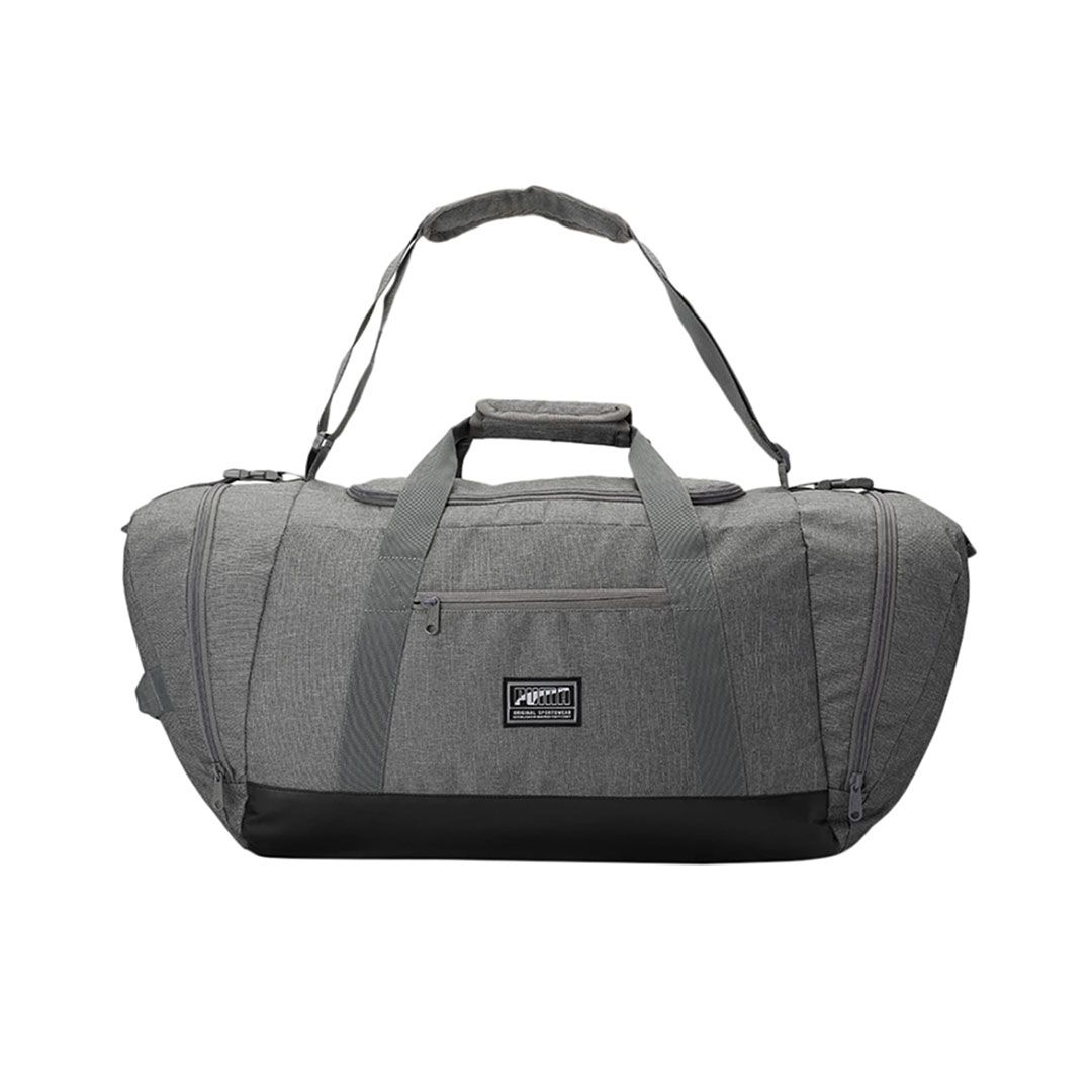 PUMA Golf Premium Duffel Bag | Large Sports & Travel Golf Equipment Bag | Heather Grey
