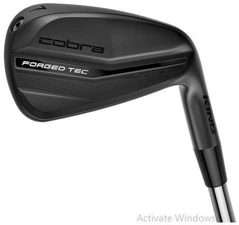 COBRA King Forged Tec Black (4-PW) Steel Irons Set – Players Distance Irons with Hollow Body, Tungsten Weighting & Premium Black Finish