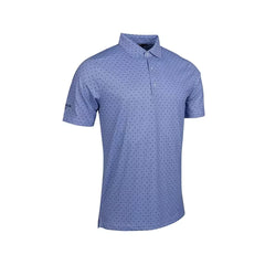 Glenmuir Men's York Golf Polo - Light Blue/White/Navy