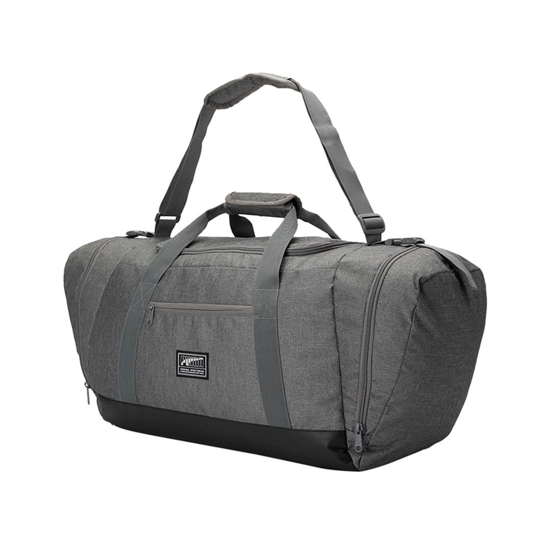 PUMA Golf Premium Duffel Bag | Large Sports & Travel Golf Equipment Bag | Heather Grey