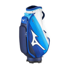 Mizuno Tour Cart Golf Bag – Blue/White | Premium Staff Cart Bag | 5-Way Divider Golf Bag