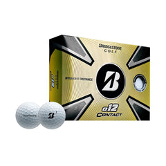 Bridgestone e12 Contact Golf Balls – 12 Ball Pack | Contact Force Dimple Technology | Soft Feel | Long Distance | Straight Flight | White, Matte Red, Matte Yellow & Matte Green