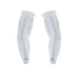 Mizuno Arm Guard Solar Sleeve (Pair) – UPF 30+ UV Protection Golf Compression Arm Sleeves | QuickDry Plus | White & Black