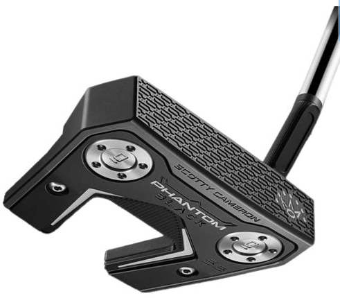 Scotty Cameron Phantom Black 5.5 Putter – Compact Mallet with Jet Neck, High MOI Stability & Premium Black Finish