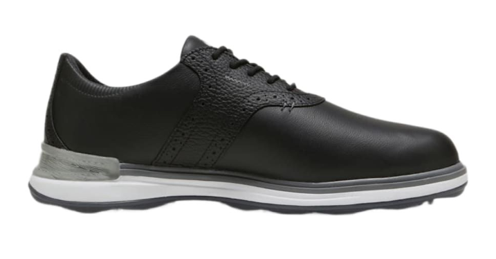 PUMA Men's Avant Spikeless Golf Shoes - Black/Black | Premium Waterproof Leather Golf Shoes