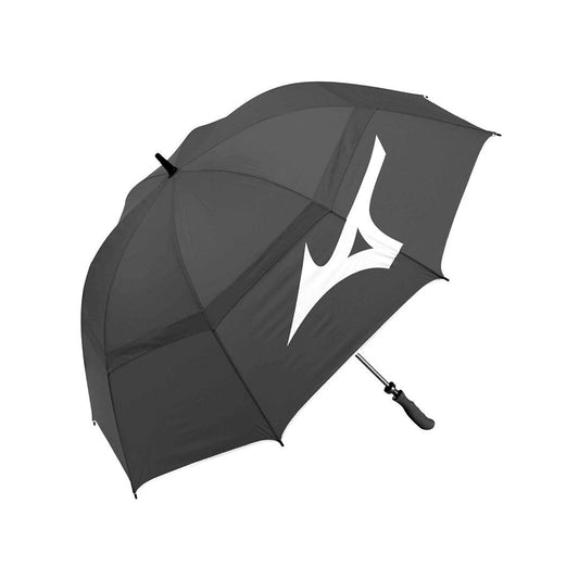 Mizuno Single Canopy Golf Umbrella – Windproof Waterproof Golf Umbrella | Blue, Black & Grey