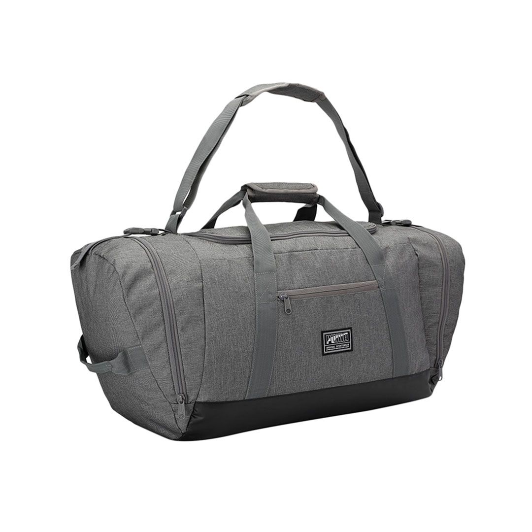 PUMA Golf Premium Duffel Bag | Large Sports & Travel Golf Equipment Bag | Heather Grey