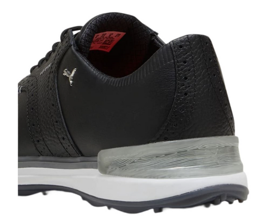 PUMA Men's Avant Spikeless Golf Shoes - Black/Black | Premium Waterproof Leather Golf Shoes