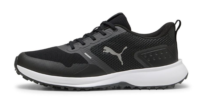 PUMA Fusion Grip 6 Spikeless Golf Shoes – Puma Black/Puma Shadow | Lightweight Breathable Golf Shoes for Men