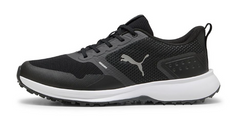 PUMA Fusion Grip 6 Spikeless Golf Shoes – Puma Black/Puma Shadow | Lightweight Breathable Golf Shoes for Men