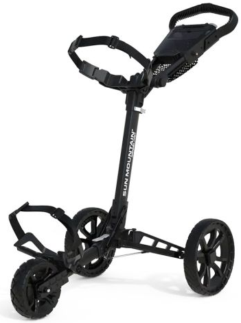 Sun Mountain Ridgeline 3 Wheel Push Cart – Lightweight Folding Golf Trolley with Adjustable Handle & Smooth Rolling Wheels