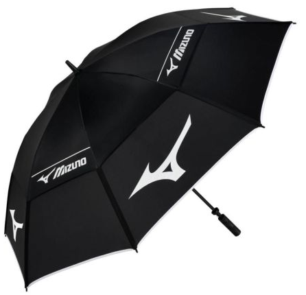 Mizuno Tour Golf Umbrella Black – Large Windproof Double Canopy Umbrella for Rain & Sun Protection