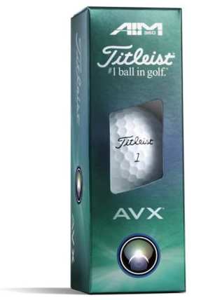 Titleist AVX AIM 360 Golf Balls – White | Low Flight, Ultra Soft Feel & 360° Alignment (Dozen)