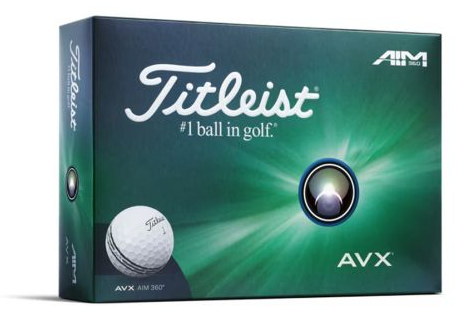Titleist AVX AIM 360 Golf Balls – White | Low Flight, Ultra Soft Feel & 360° Alignment (Dozen)
