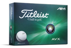 Titleist AVX AIM 360 Golf Balls – White | Low Flight, Ultra Soft Feel & 360° Alignment (Dozen)