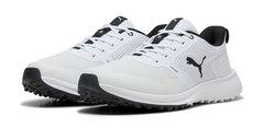 PUMA Fusion Grip 6 Spikeless Golf Shoes – Puma White/Puma Black | Lightweight Breathable Golf Shoes for Men