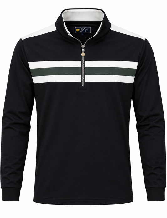 Jack Nicklaus Angled 1/4 Zip Polo -Slate Street