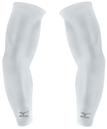 Mizuno Golf Arm Sleeves White – UV Protection Cooling Compression Sleeves