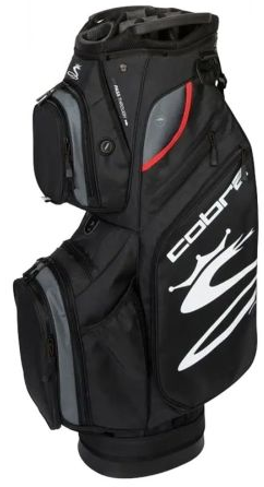 Cobra Air-X Cart Bag – Black | Lightweight Golf Cart Bag with 14-Way Divider & Multiple Pockets