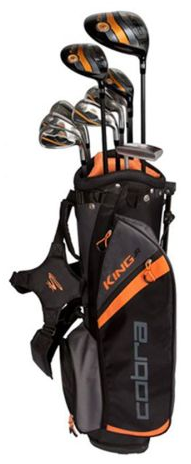 Cobra KING JR Golf Set – Right Hand Junior Complete Golf Set with Driver, Hybrid, Irons, Putter & Stand Bag