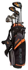 Cobra KING JR Golf Set – Right Hand Junior Complete Golf Set with Driver, Hybrid, Irons, Putter & Stand Bag