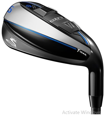COBRA T-Rail Irons (5-GW) Steel Set – Black/Blue Hybrid Irons with Hollow Body, Baffler Rails & Maximum Forgiveness