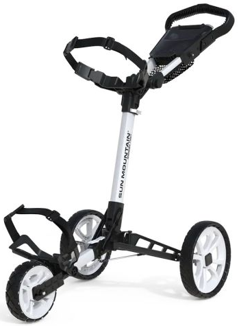 Sun Mountain Ridgeline 3 Wheel Push Cart – Lightweight Folding Golf Trolley with Adjustable Handle & Smooth Rolling Wheels