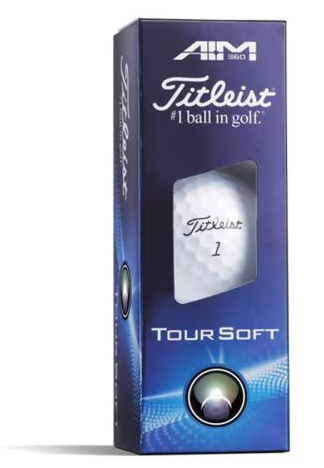 Titleist Tour Soft AIM 360 Golf Balls – White | Ultra Soft Feel, Long Distance & 360° Alignment (Dozen)