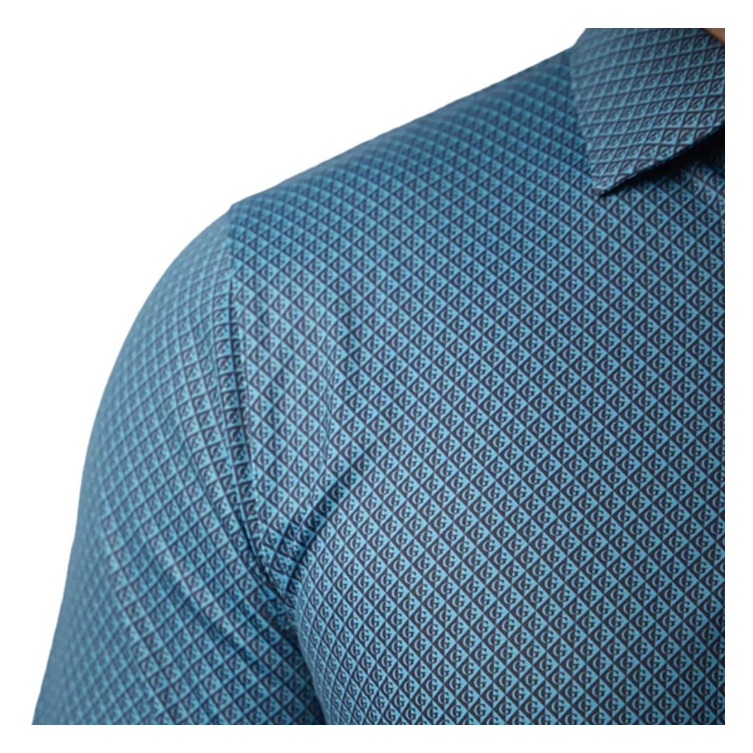 Glenmuir Men's Cambridge Golf Polo - Lagoon/Black